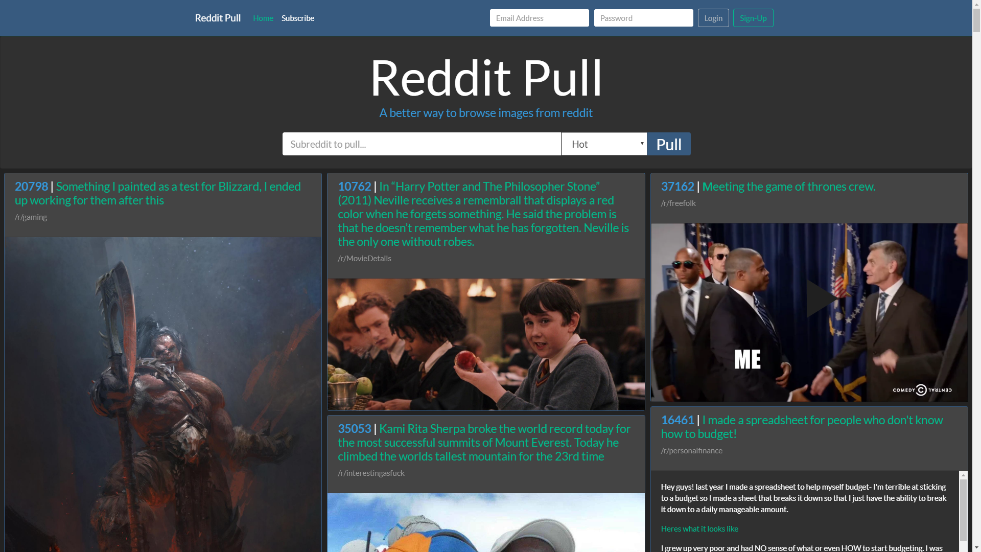 RedditPull client